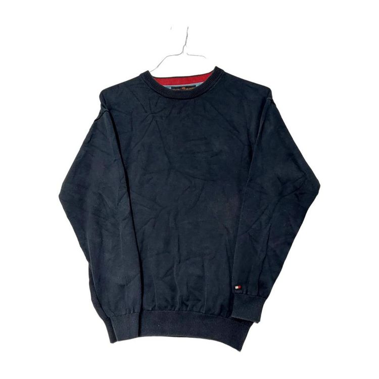 Tommy Hilfiger Black Long Sleeved Pullover Sweatshirt For Mens S image 1