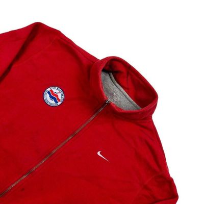 Nike Red Full Sleeved Full Zip Sweatshirt Size Mens XL 3