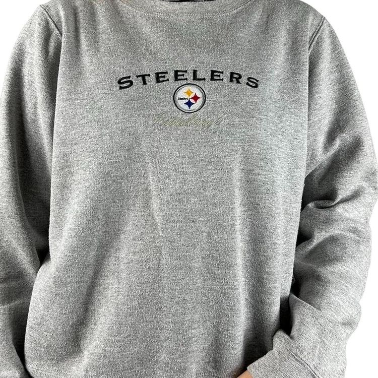 STEELERS Grey Full Sleeved Pullover Sweater Size Womens S 3