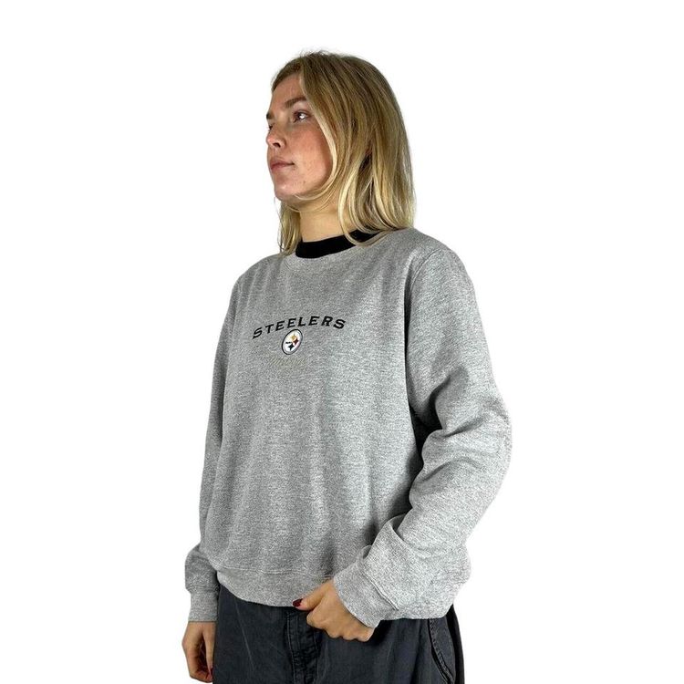 STEELERS Grey Full Sleeved Pullover Sweater Size Womens S