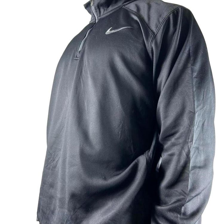 Nike Black Full Sleeved Quarter Zip Sweatshirt Size Mens XL image 2