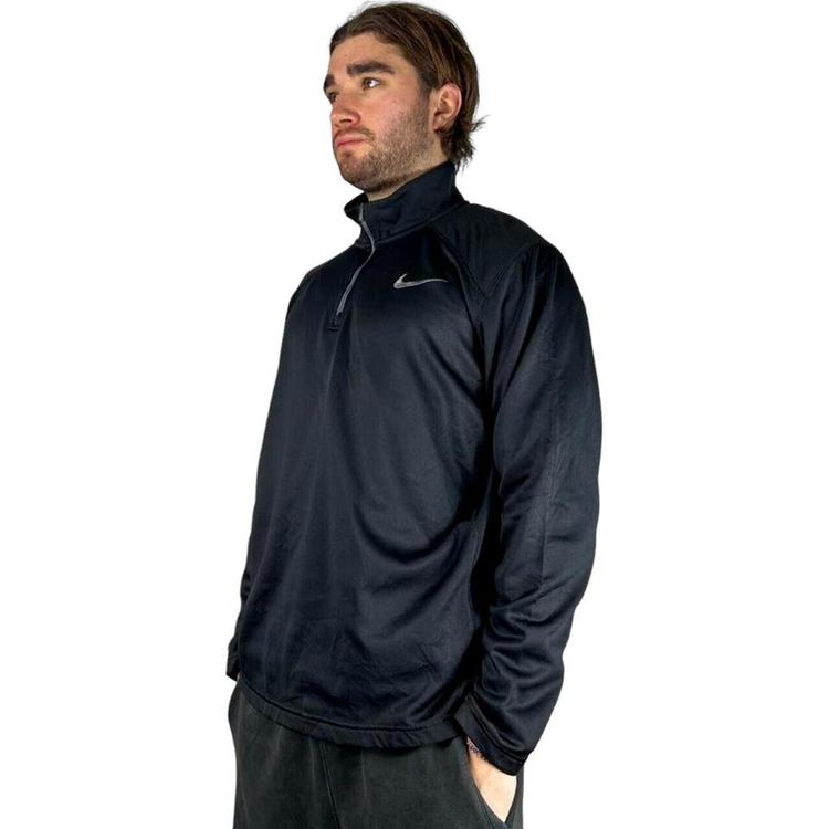 Nike Black Full Sleeved Quarter Zip Sweatshirt Size Mens XL image 1