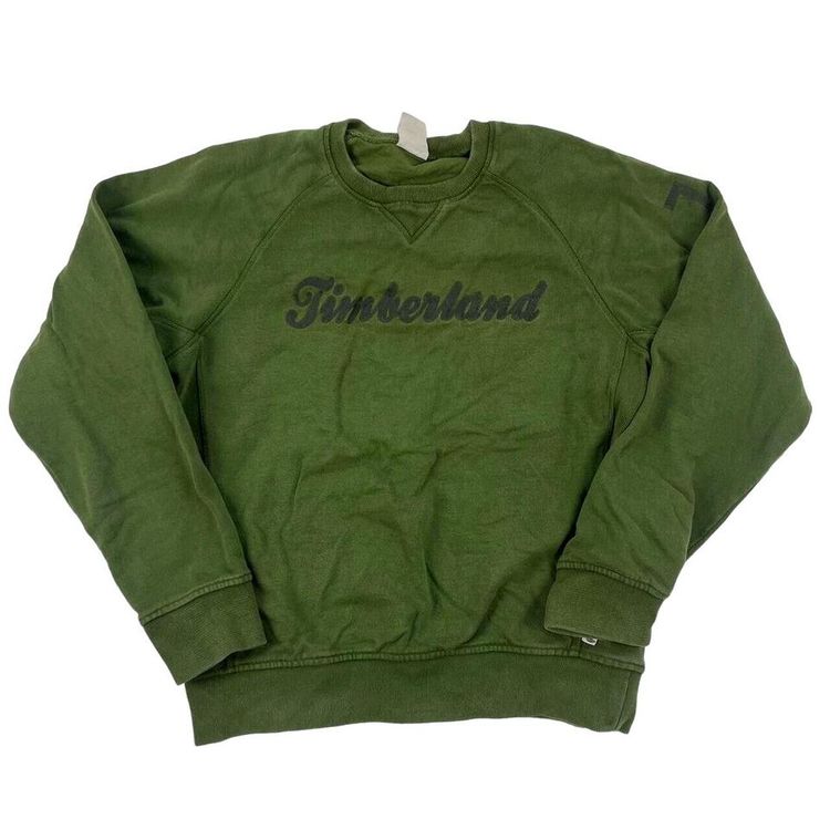 Timberland Green Long Sleeved Pullover Jumper Size Mens L