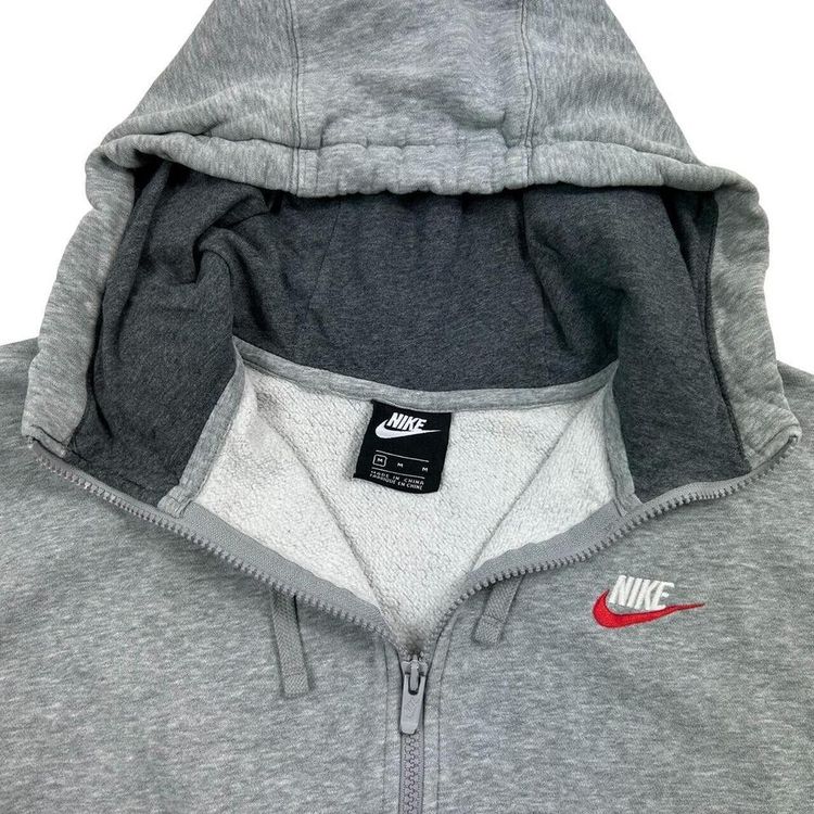 Nike Grey Long Sleeved Full Zip Hoodie Size Mens M 3