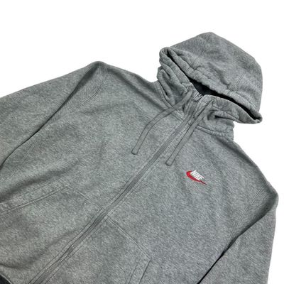 Nike Grey Long Sleeved Full Zip Hoodie Size Mens M 2