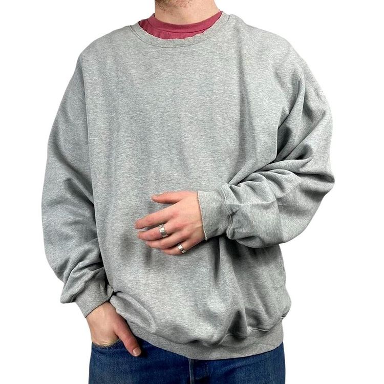 Adidas Grey Long Sleeved Sweatshirt Size Mens 2XL image 2
