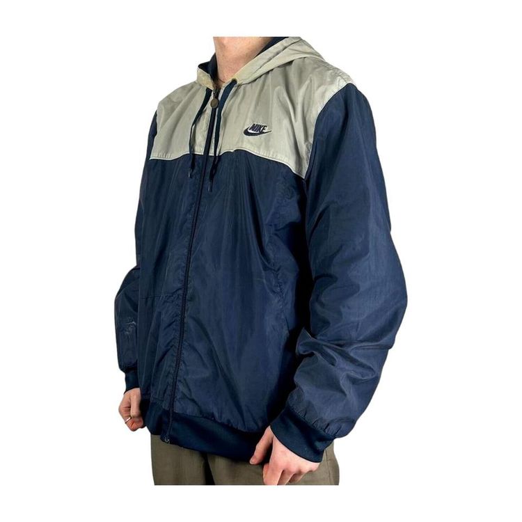 Nike Navy Grey Full Sleeve Jacket Size Mens L image 1