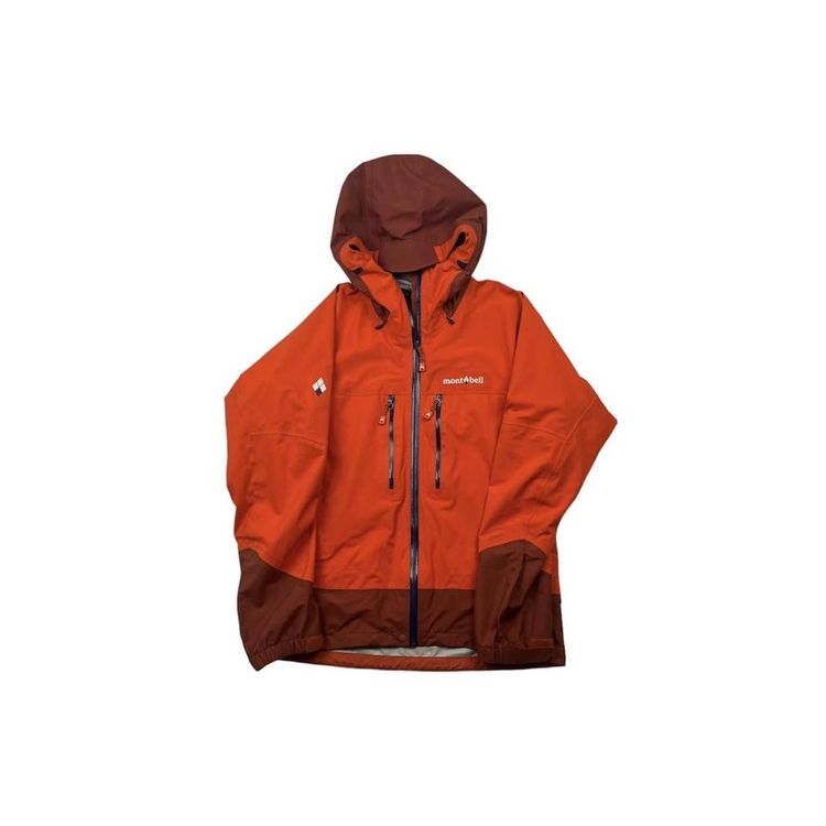 Other Mont Bell Jacket in different shades of Orange with white embroidered spell logo on the chest and di product image
