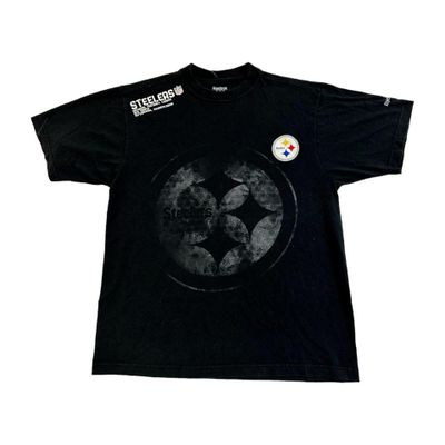 REEBOK NFL Black Short Sleeved Steelers Printed T-shirt For Mens Size M 1