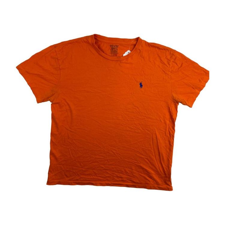 Polo Ralph Lauren Orange Short Sleeved Logo Printed T-shirt For Mens Size L