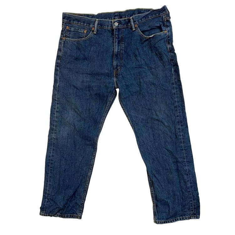 Levi`s Medium Wash Blue Denim Jeans For Mens Size 40W 30L