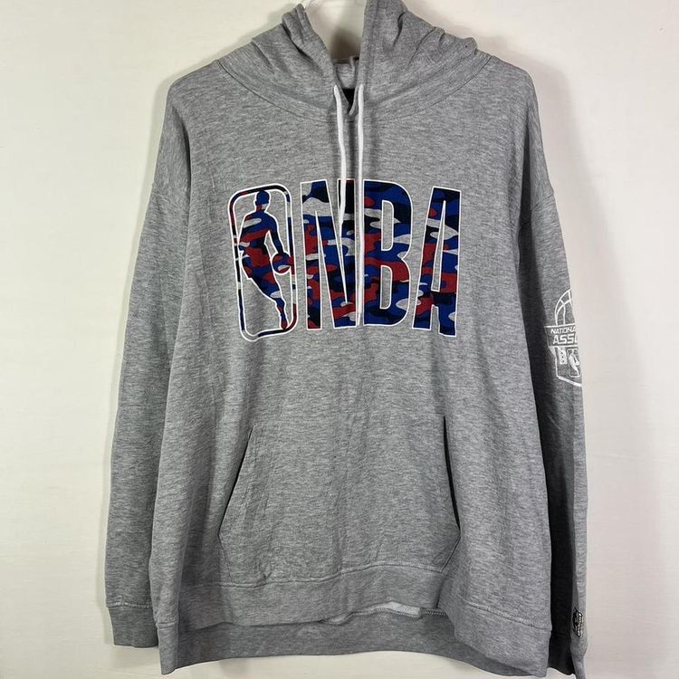 NBA print hoodie grey image 1
