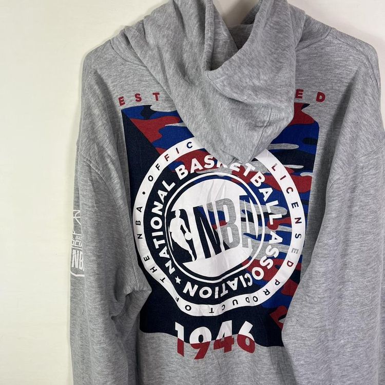 NBA print hoodie grey image 2