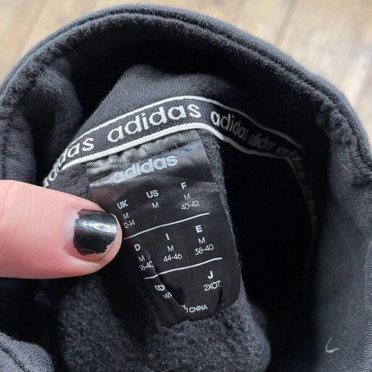 Adidas Sweatshirt Y2K Half Zip Pull Over Sports Jumper, Black, Womens Medium 5