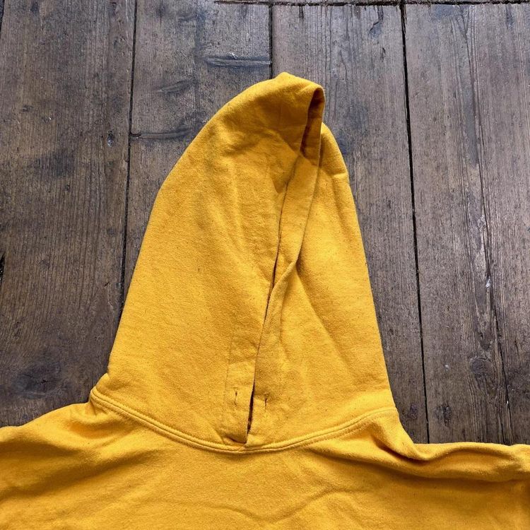 Fila Hoodie Spellout Y2K Sports Sweatshirt, Yellow, Mens Medium image 6