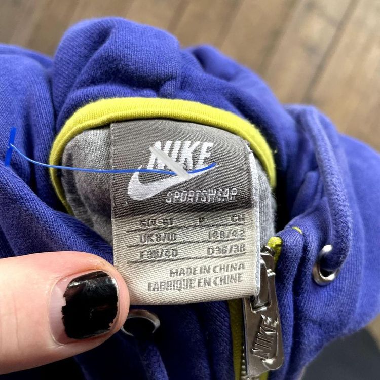 Nike Hoodie Y2K Swoosh Sports Half Zip Sweatshirt, Grey, Womens Small 7