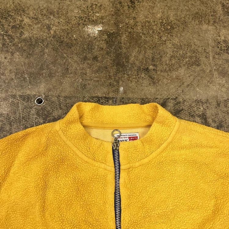 Levi's Fleece Half-Zip Sports Colourblock Jumper, Yellow Blue, Mens XL image 6