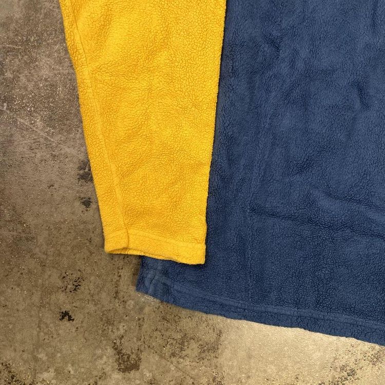 Levi's Fleece Half-Zip Sports Colourblock Jumper, Yellow Blue, Mens XL image 5
