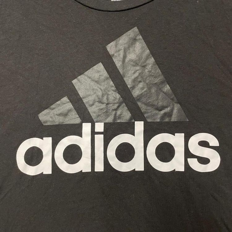 Adidas Black Short Sleeved Logo Printed T-shirt For Womens Size XS 2
