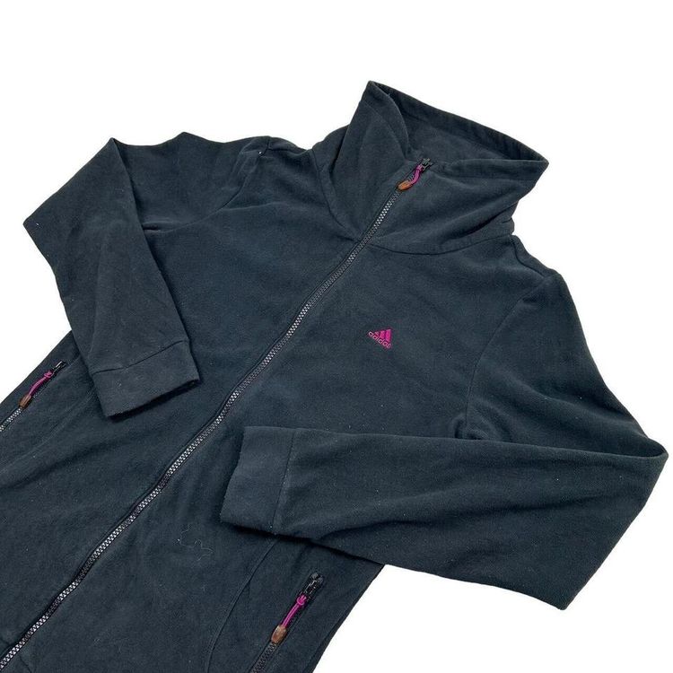 Adidas Black Pink Full Sleeved Full Zip Sweatshirt Size Womens M 2