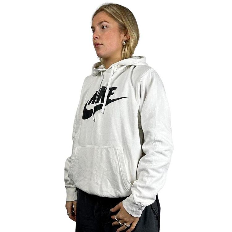 Nike White Long Sleeved Hooded Sweater Size Mens S 1