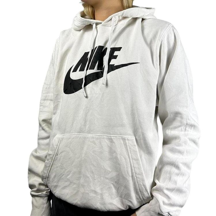 Nike White Long Sleeved Hooded Sweater Size Mens S 2