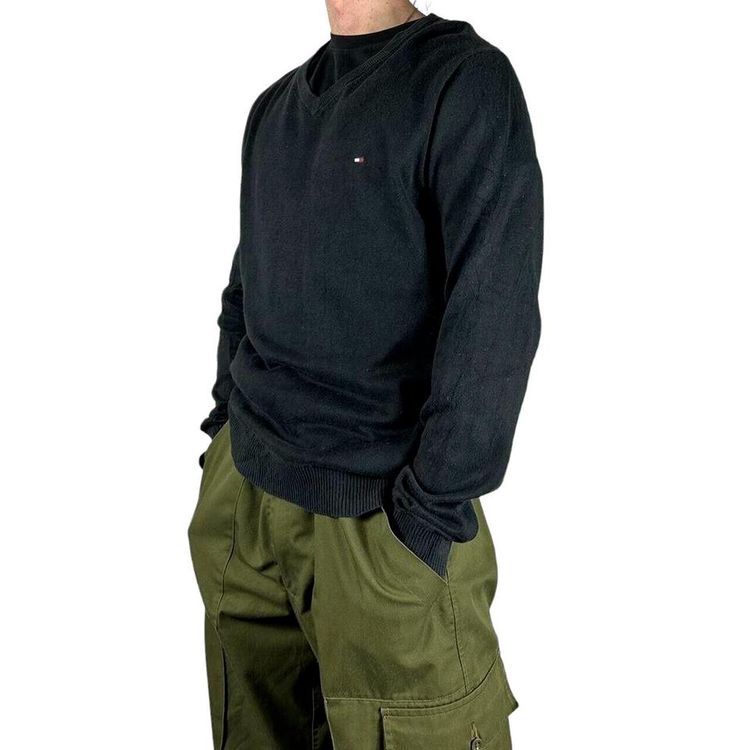 TOMMY HILFIGER Black Full Sleeved Pullover Jumper Size Mens M image 1