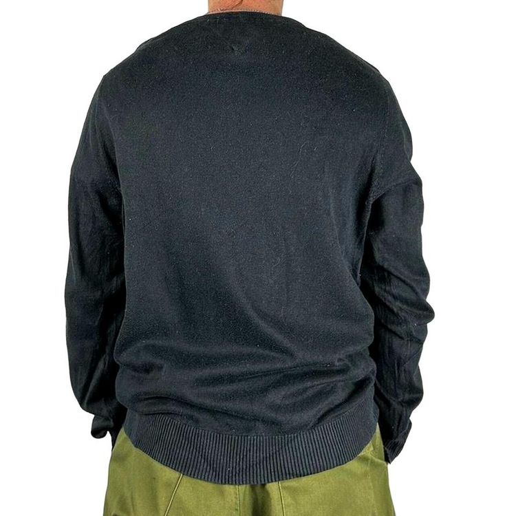 TOMMY HILFIGER Black Full Sleeved Pullover Jumper Size Mens M image 3
