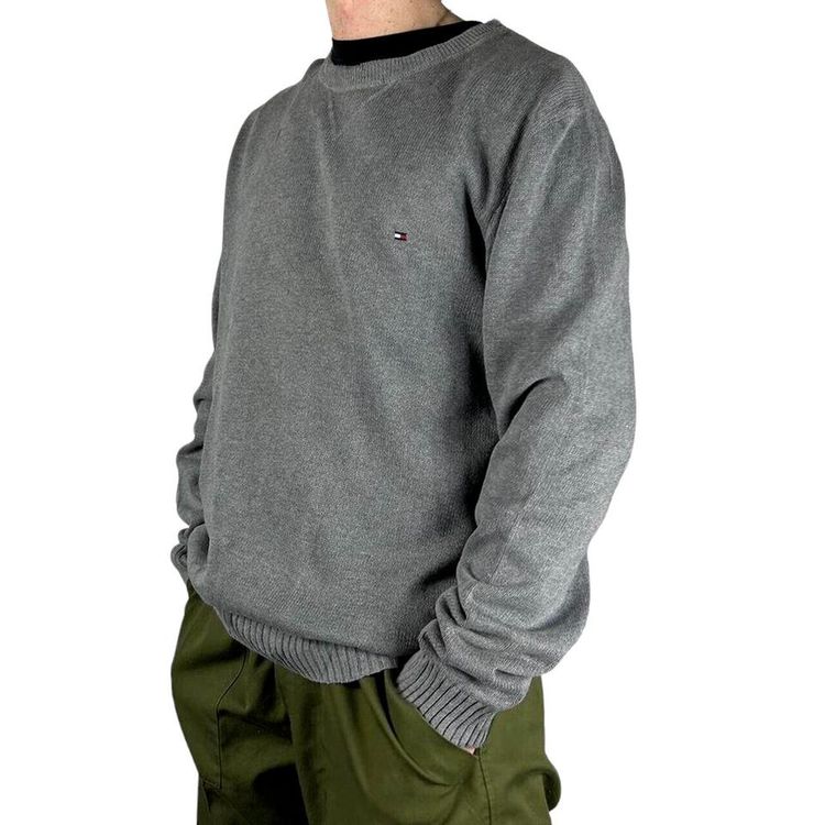 Tommy Hilfiger Grey Long Sleeved Pullover Jumper Size Mens L image 1