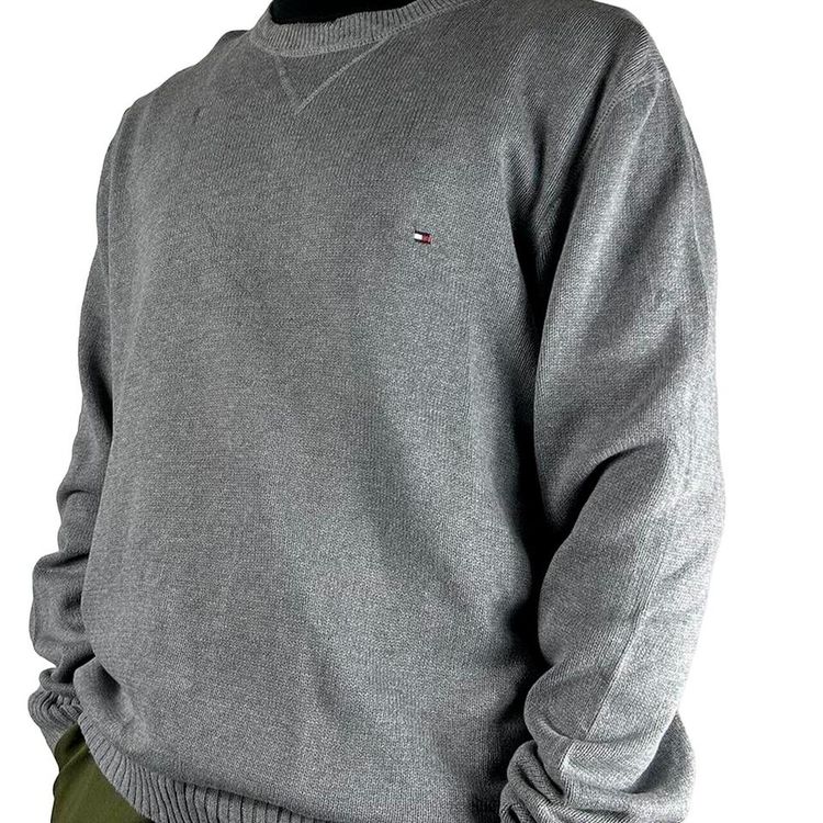 Tommy Hilfiger Grey Long Sleeved Pullover Jumper Size Mens L image 2
