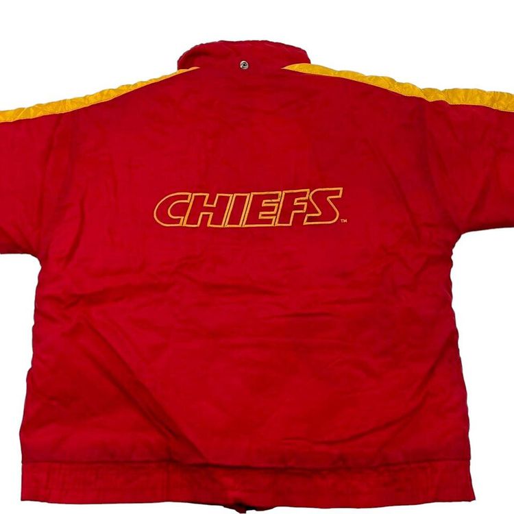 NFL Red Yellow Long Sleeved Full Zip Track Jacket Mens L image 3