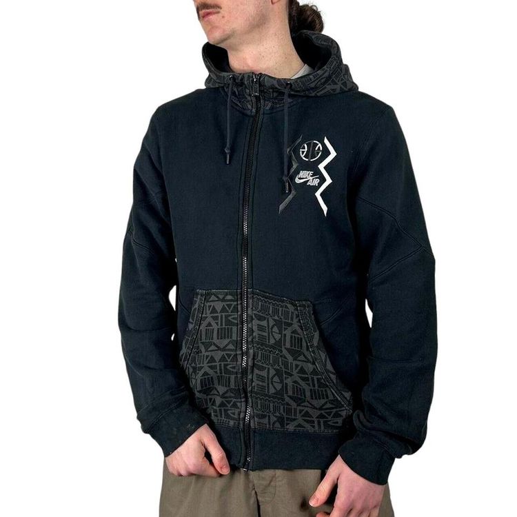 Nike Black Long Sleeved Full Zip Hoodie Size Mens S image 1