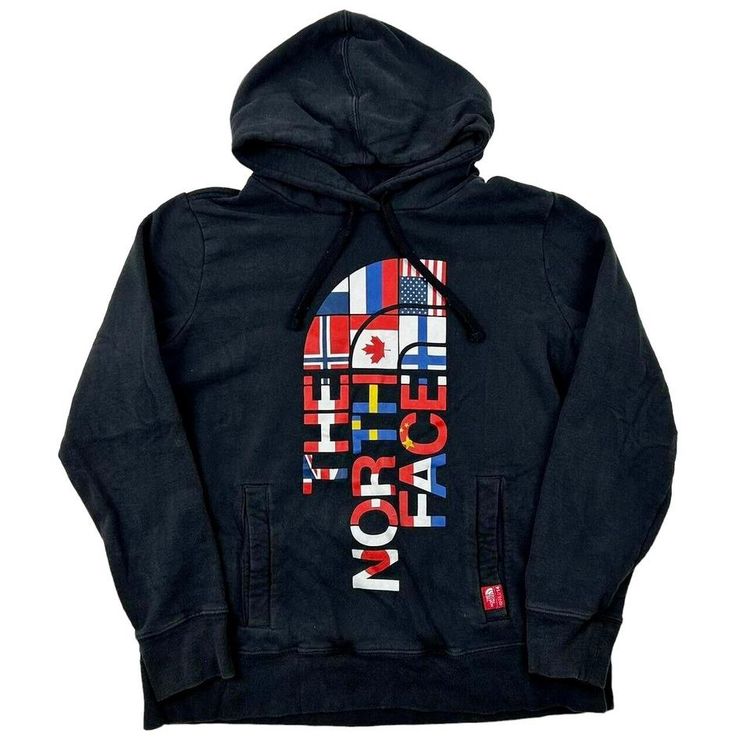 The North Face Blue Long Sleeved Pullover Hoodie Size Womens XL