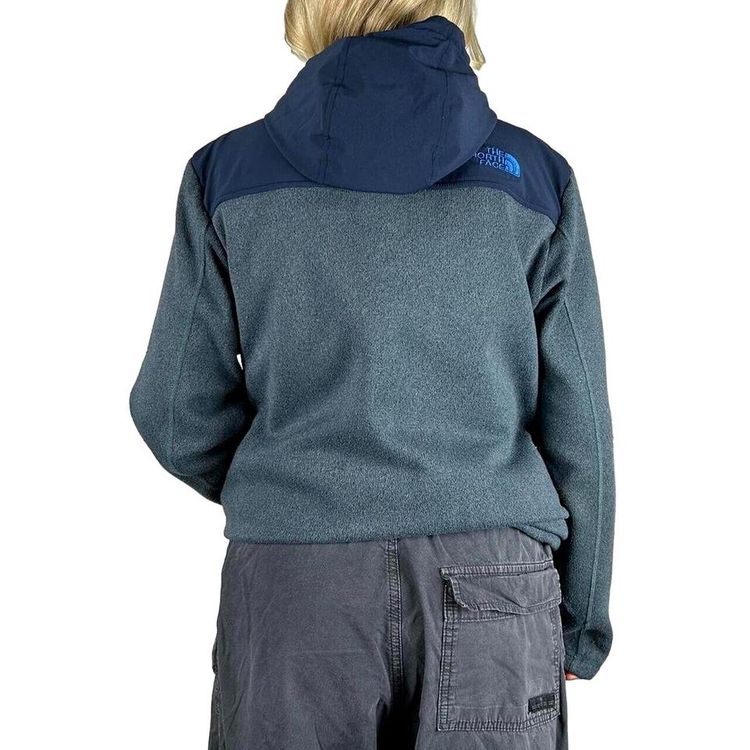 The North Face Blue Grey Long Sleeved Full Zip Hoodie Size Mens S image 3