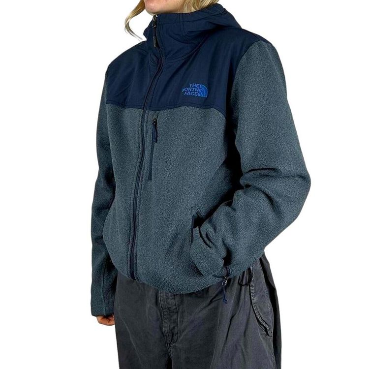 The North Face Blue Grey Long Sleeved Full Zip Hoodie Size Mens S image 1