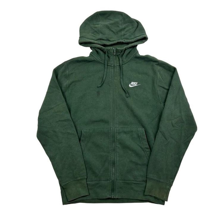 Nike Green Long Sleeved Hoodie Size Mens S image 1