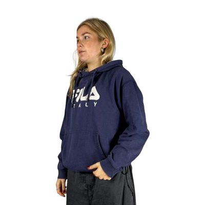 Fila Blue Long Sleeved Pullover Hoodie Size Mens M 1