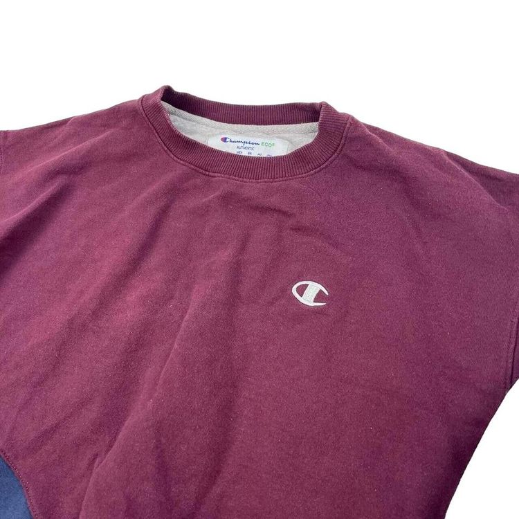 Champion Grey Red Long Sleeved Pullover Sweatshirt Size Mens L image 2