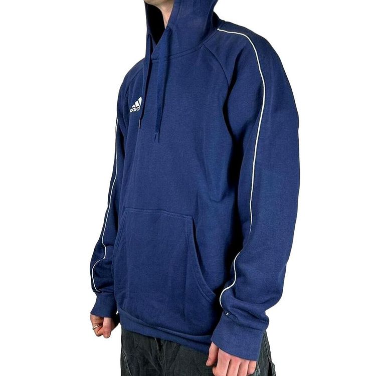 Adidas Adidas Blue Long Sleeved Pullover Hoodie Size Mens L product image