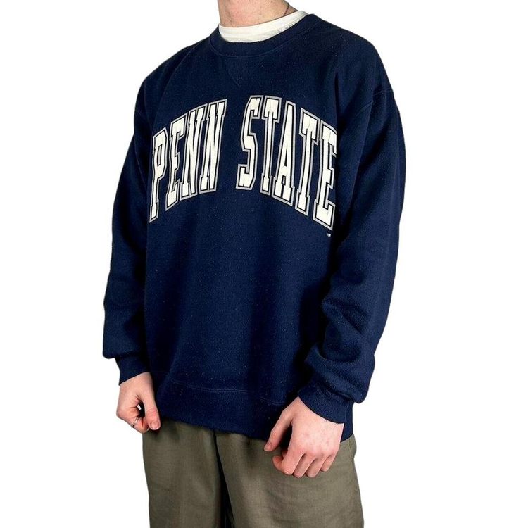 Russell Athletic Blue Full Sleeved Pullover Sweatshirt Size Mens L