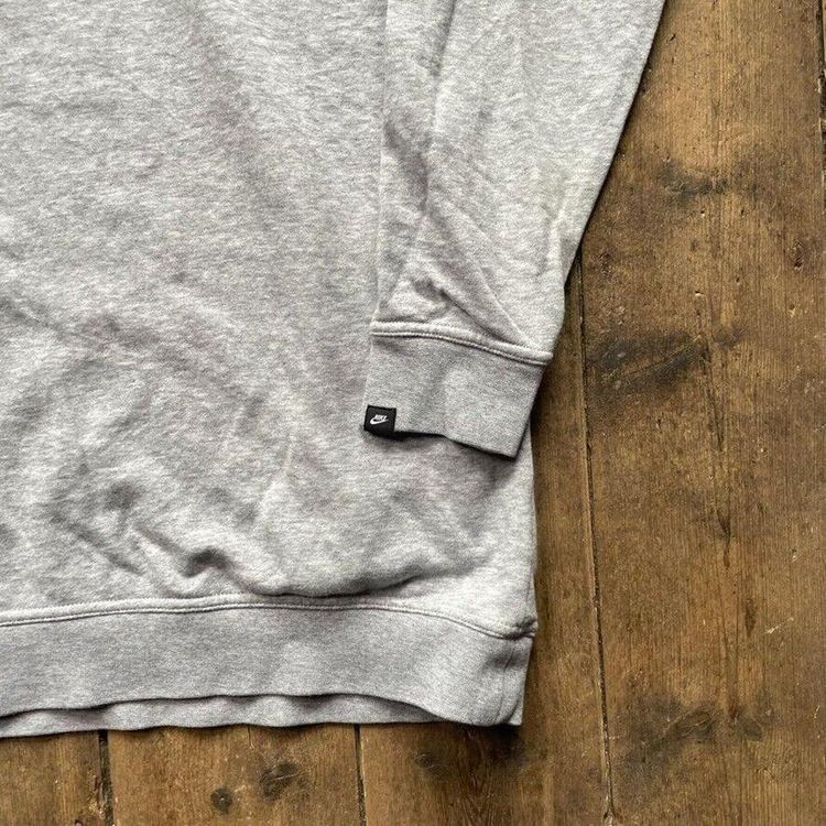 Nike Hoodie Swoosh Y2K Sports Sweatshirt, Grey, Mens Medium 4
