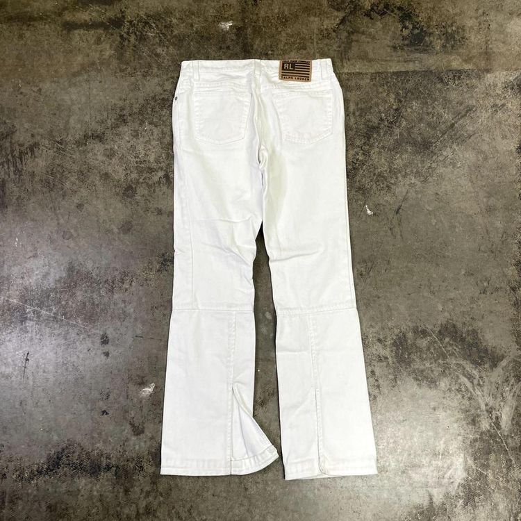 Ralph Lauren Polo Denim Jeans 90s Straight Leg Pants Trousers, White, Womens 30 image 2