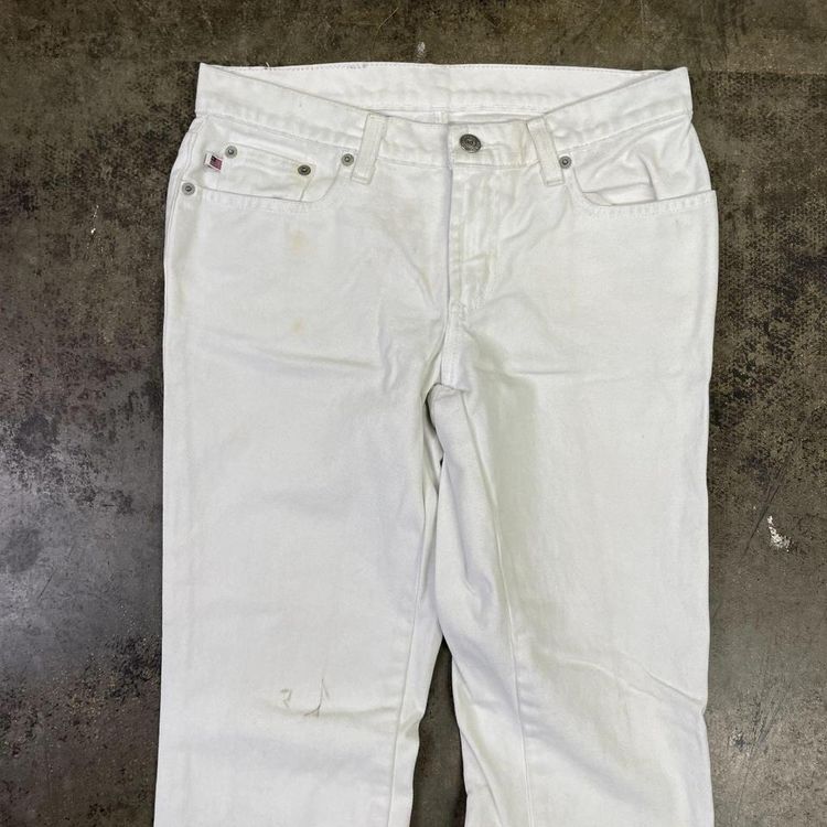 Ralph Lauren Polo Denim Jeans 90s Straight Leg Pants Trousers, White, Womens 30 image 3