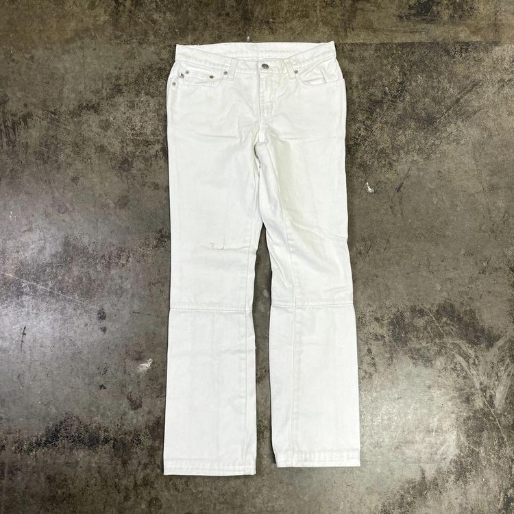 Ralph Lauren Polo Denim Jeans 90s Straight Leg Pants Trousers, White, Womens 30 image 1