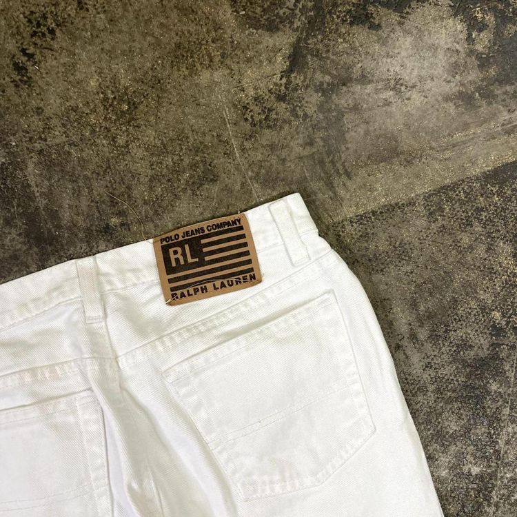 Ralph Lauren Polo Denim Jeans 90s Straight Leg Pants Trousers, White, Womens 30 image 5