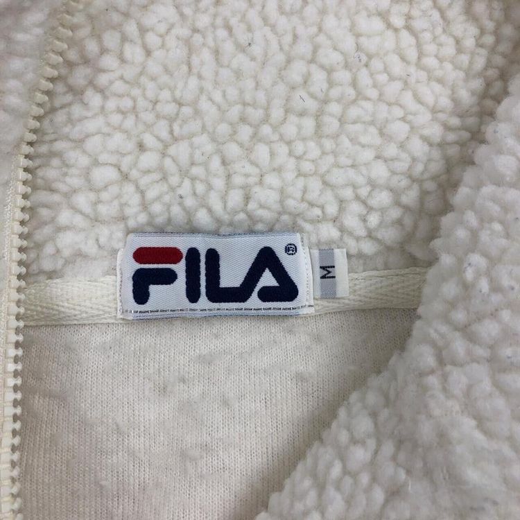 Fila White Half Zip Long Sleeved Jumper Size M 3