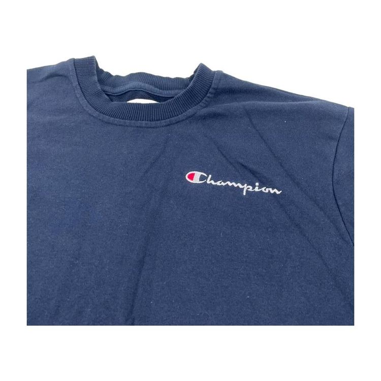 Champion Navy Long Sleeved Pullover Sweatshirt Size Mens M image 2