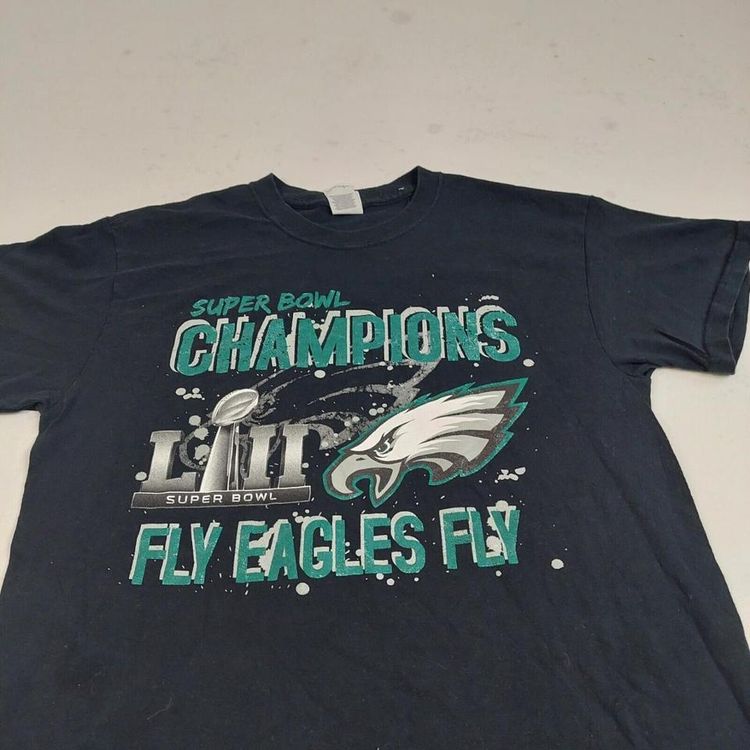 NFL Black Short Sleeved Super Bowl Champions Graphic T-Shirt For Mens Size XS image 2