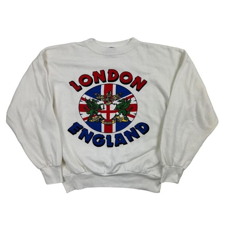 All Blues White Red Full Sleeve Pullover Sweatshirt Size Mens L image 1