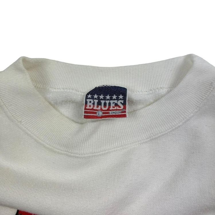 All Blues White Red Full Sleeve Pullover Sweatshirt Size Mens L image 3